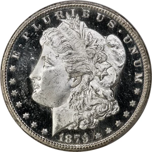 image for: 1879-CC $1 Capped Die, VAM-3, MS64+ Deep Mirror Prooflike PCGS. CAC....