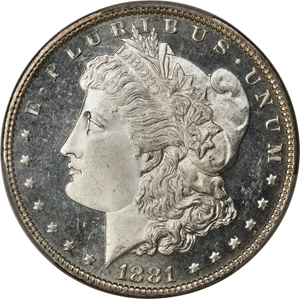 image for: 1881 $1 MS66 Deep Mirror Prooflike PCGS....