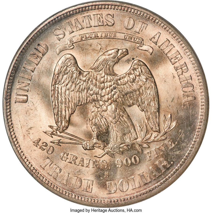 1875-S Trade$ Obverse I, Reverse I MS66 thumbnail 2