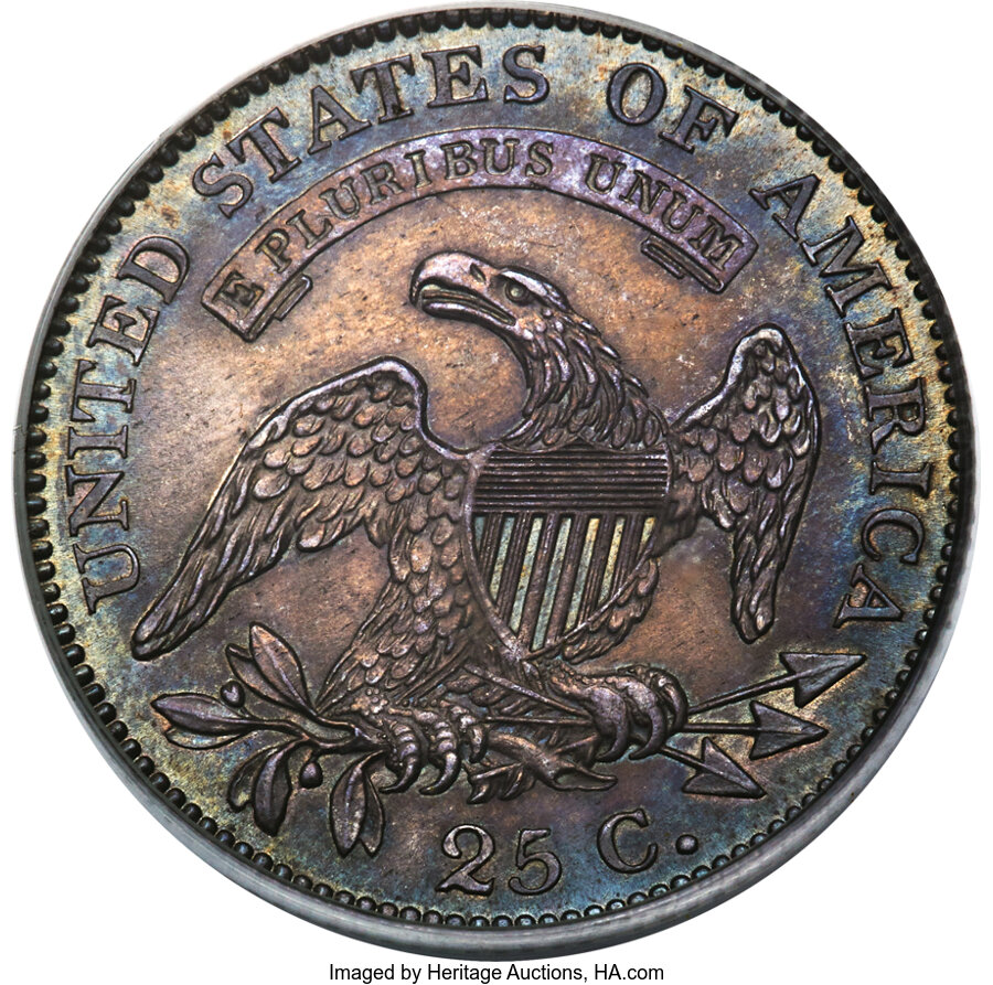 1818 25c B-4 MS65 CAC thumbnail 7