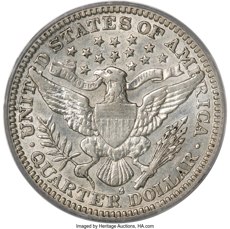 1901-S 25c VF30 CAC thumbnail 12