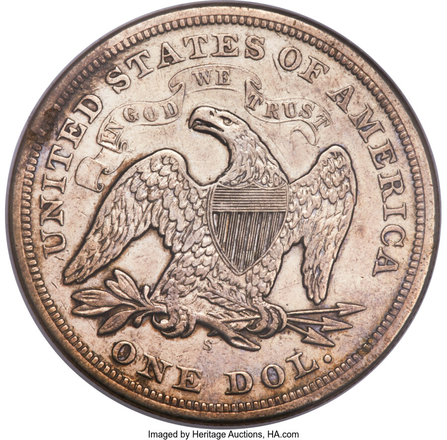 1870-S $1 VF30 thumbnail 2