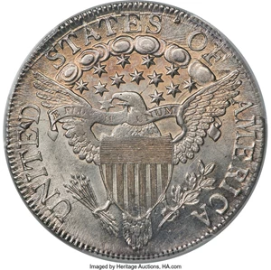 image for: 1807 50C Draped Bust, O-105a, T-4, R.3, MS64 PCGS....