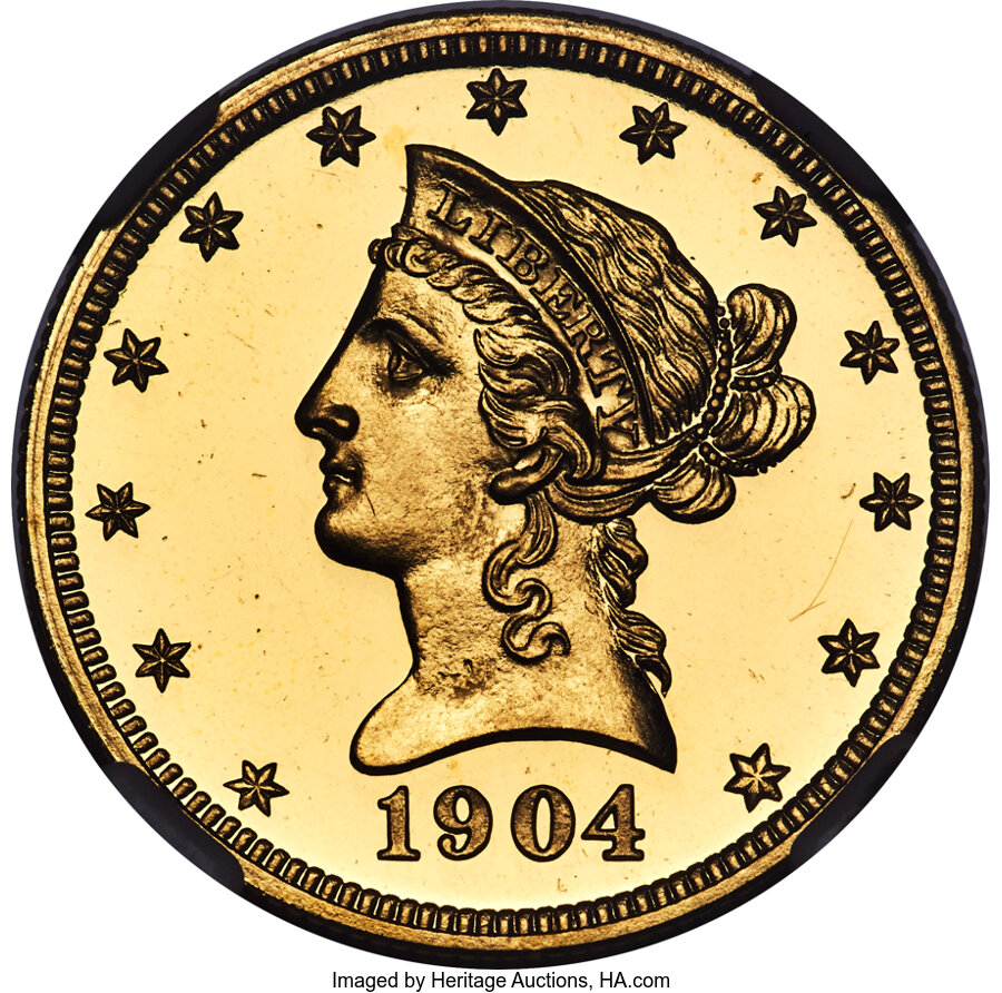 1904 $10 PR65+★ Cameo NGC. JD-1, Low R.5. ...