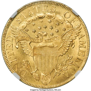 image for: 1799 $10 Large Obverse Stars, BD-10, R.3, MS66 NGC....
