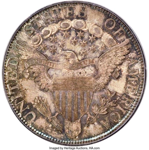 image for: 1806 50C Pointed 6, Stem, O-120, T-28, R.3, MS66 PCGS. CAC....