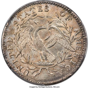 image for: 1795 50C 2 Leaves, O-131, T-9, High R.4, MS64+ PCGS. CAC....
