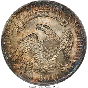 image for: 1827 50C Square Base 2, O-121, R.4, MS65 PCGS. CAC....