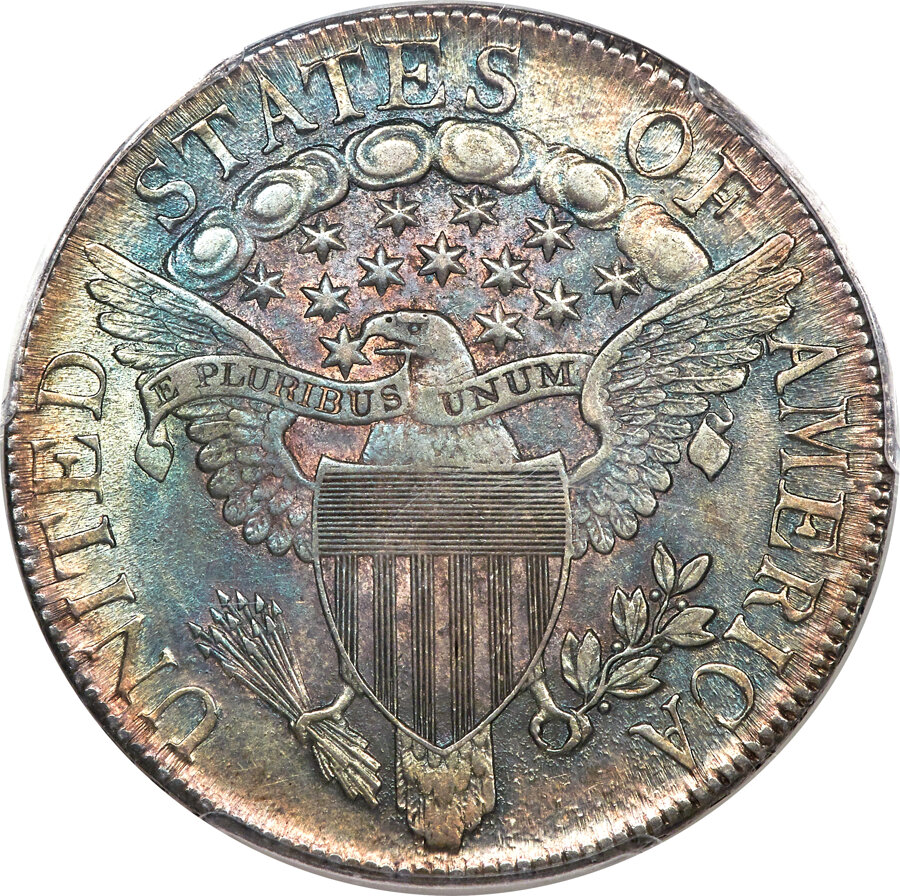 1806 50c Pointed 6, No Stem, O-109a MS61 thumbnail 2