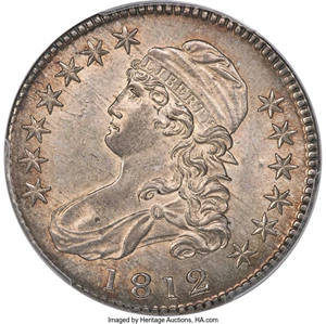 image for: 1812 50C Large 8, O-109a, R.2, MS64 PCGS. CAC....