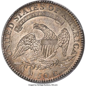 image for: 1812 50C Large 8, O-109a, R.2, MS64 PCGS. CAC....