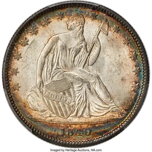 image for: 1840-(O) 50C Medium Letters, WB-101, Die Pair 4, R.3, MS65 PCGS. CAC....