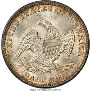 image for: 1840-(O) 50C Medium Letters, WB-101, Die Pair 4, R.3, MS65 PCGS. CAC....