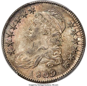 image for: 1809 50C Normal Edge, O-103, R.2, MS65+ PCGS. CAC....