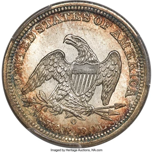 image for: 1841-O 25C MS67 PCGS. CAC. Briggs 3-D....