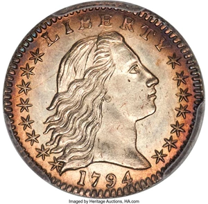 image for: 1794 H10C V-3, LM-3, R.4, MS64+ PCGS. CAC....