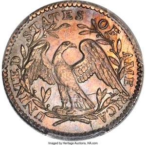 image for: 1794 H10C V-3, LM-3, R.4, MS64+ PCGS. CAC....