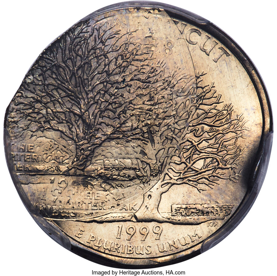 1999-P 25c Connecticut AU55 thumbnail 17