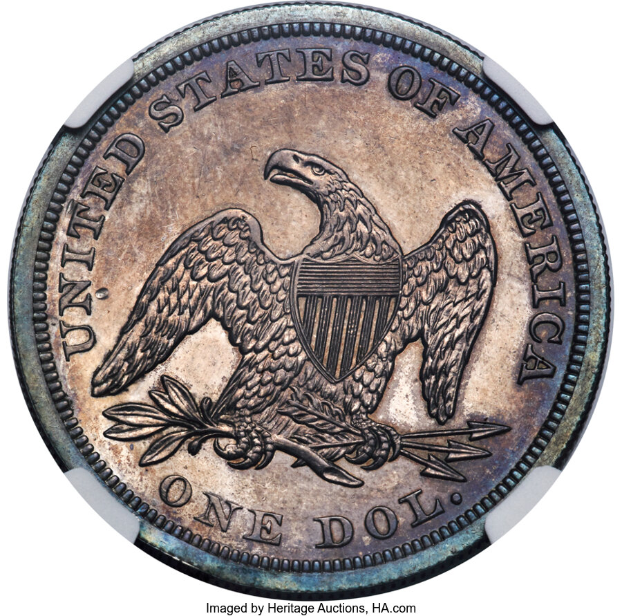 1858 $1 PR61 thumbnail 3
