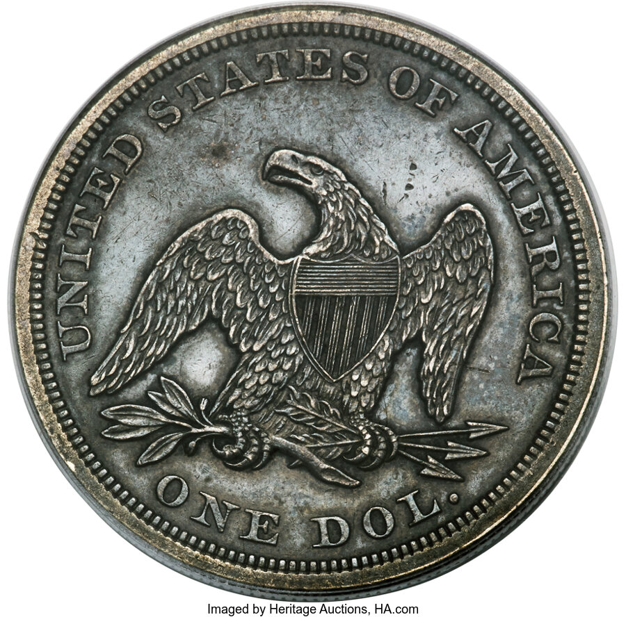 1854 $1 XF45 thumbnail 2