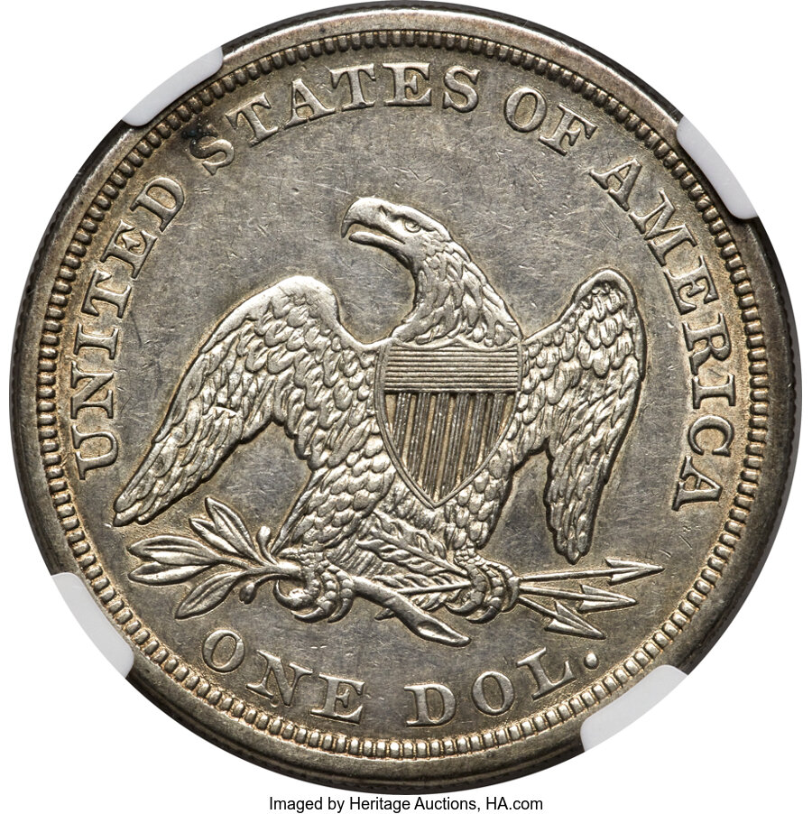 1857 $1 AU53 thumbnail 2