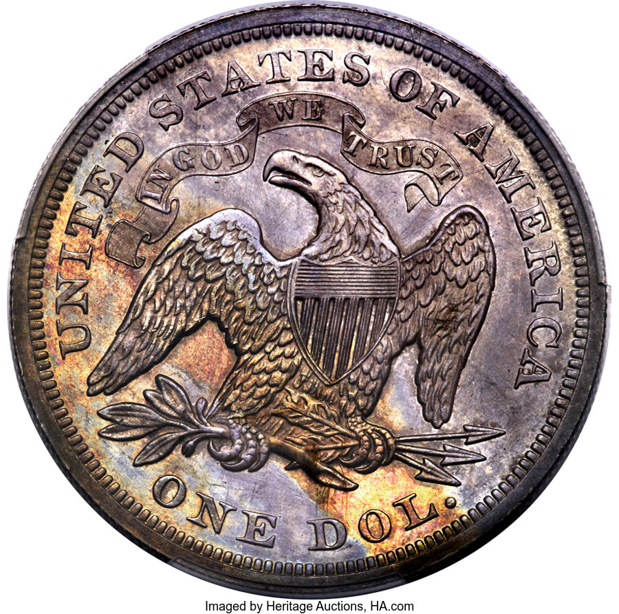 1869 $1 PR63 thumbnail 3