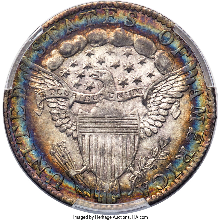 1798/97 10c 16 Stars Reverse MS65 thumbnail 2