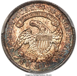 image for: 1830 10C Medium 10C, JR-3, R.3, MS67+ PCGS. CAC....