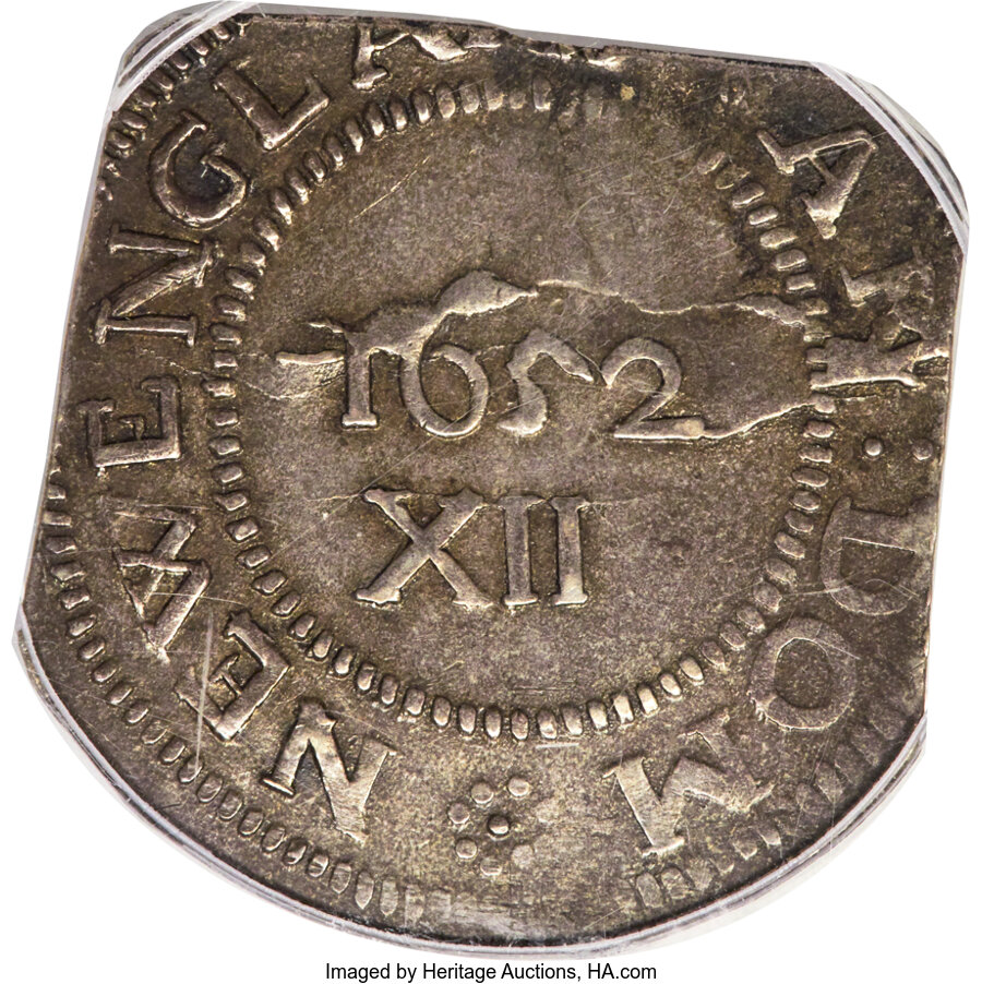1652 Shilling Pine Tree, Large Planchet MS62 thumbnail 2
