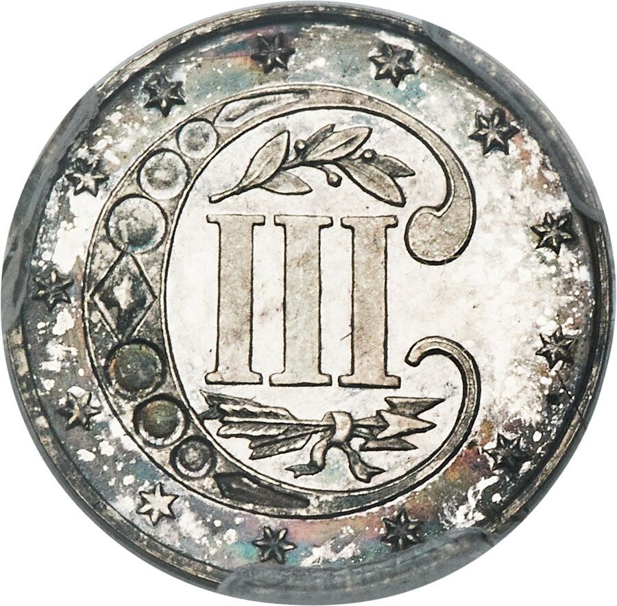 1869 3cS Wide Date AU55 thumbnail 8