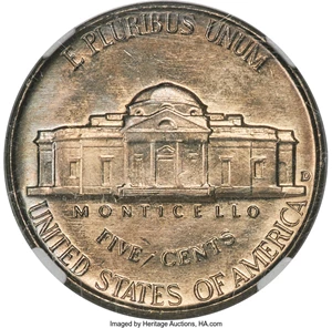 image for: 1956-D 5C MS67 Five Full Steps NGC....