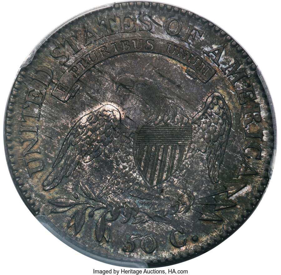 1817/3 50c Overdate, O-101a MS63 CAC thumbnail 3