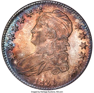 image for: 1831 50C O-108, R.1, MS66 NGC....