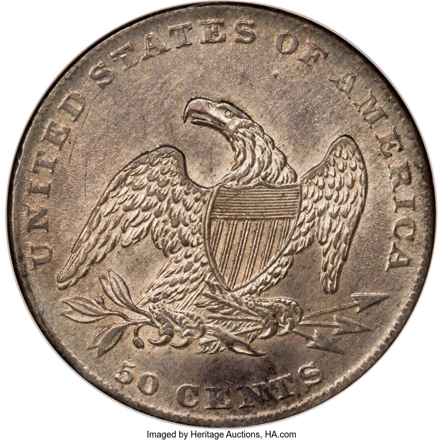 1837 50c Reeded Edge, GR-21 VG10 thumbnail 7