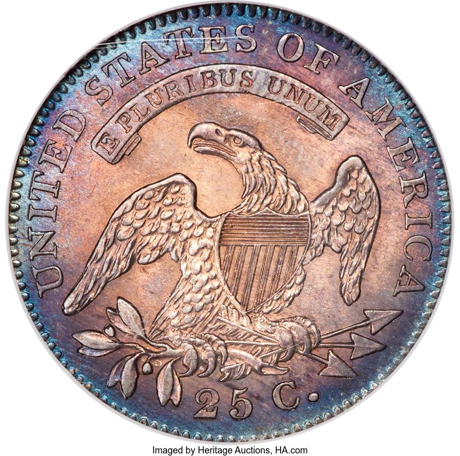 1820 25c Large 0, B-1 MS63 thumbnail 6