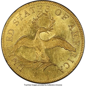image for: 1795 $10 9 Leaves, BD-3, R.6, MS64 PCGS....