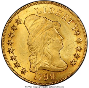 image for: 1799 $10 Small Obverse Stars, BD-6, R.5, MS65 PCGS....