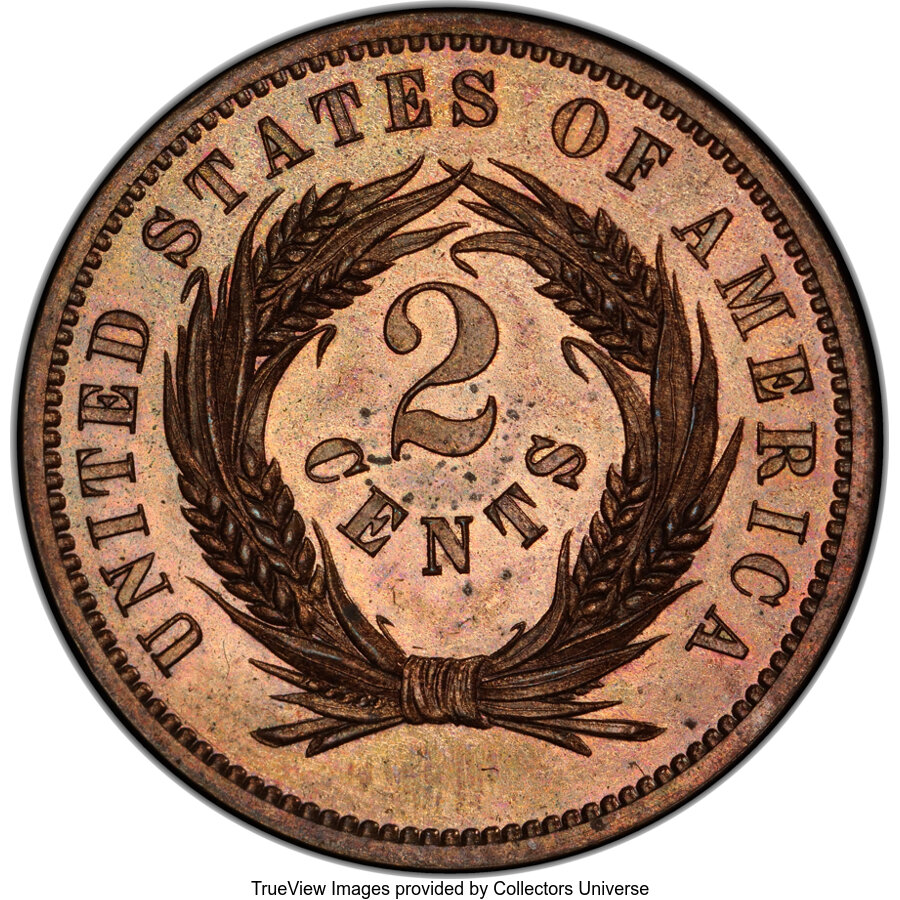 1863 P2c Bronze, J-312 PR BN AU53 BN thumbnail 22