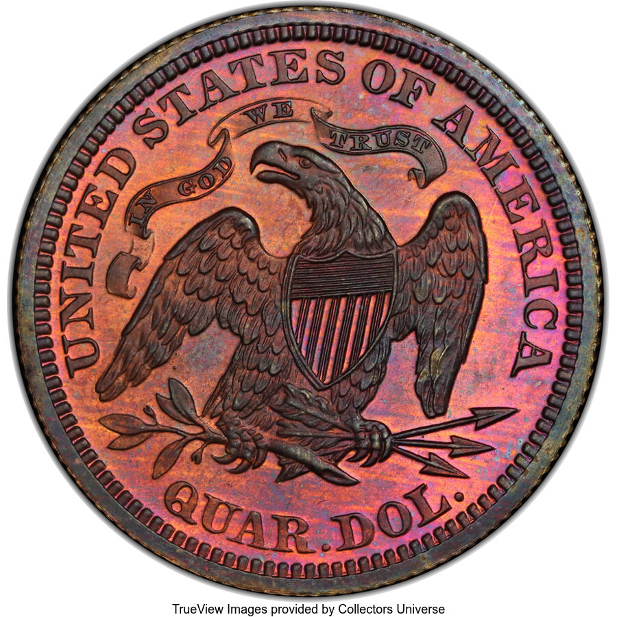 1863 P25c Copper, J-336 PR RB PR67 RB thumbnail 2