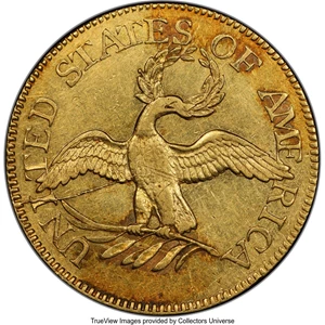 image for: 1797 $5 Small Eagle, 15 Stars, BD-2, R.7 AU58 PCGS. CAC....