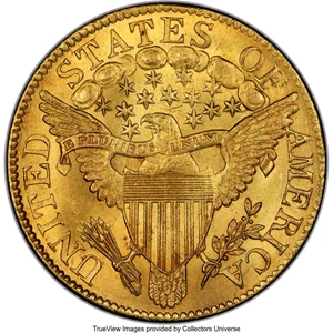image for: 1807 $5 Bust Right, BD-5, High R.6, MS63+ PCGS....