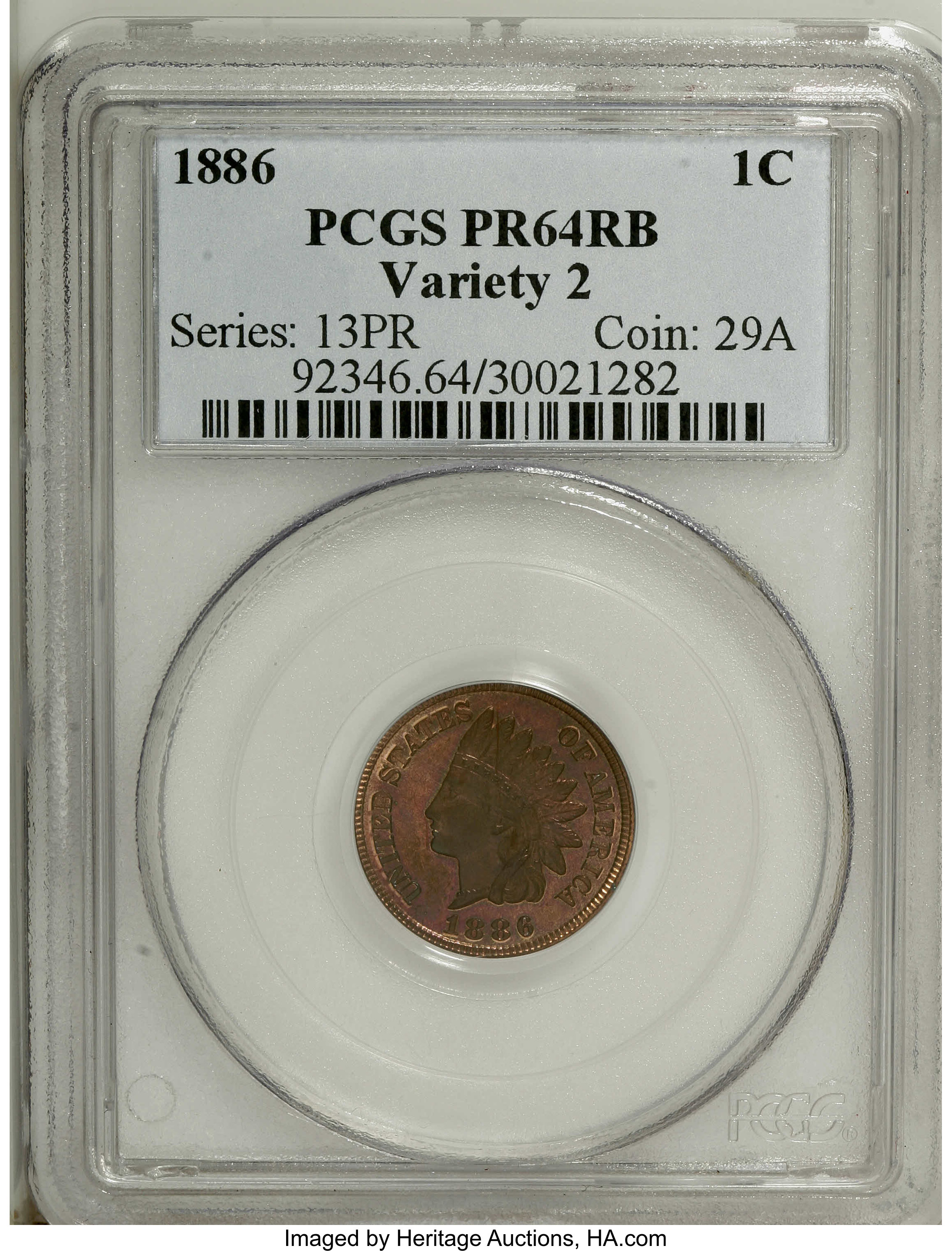 1886 1c Type 2 PR RB PR63 RB CAC thumbnail 24