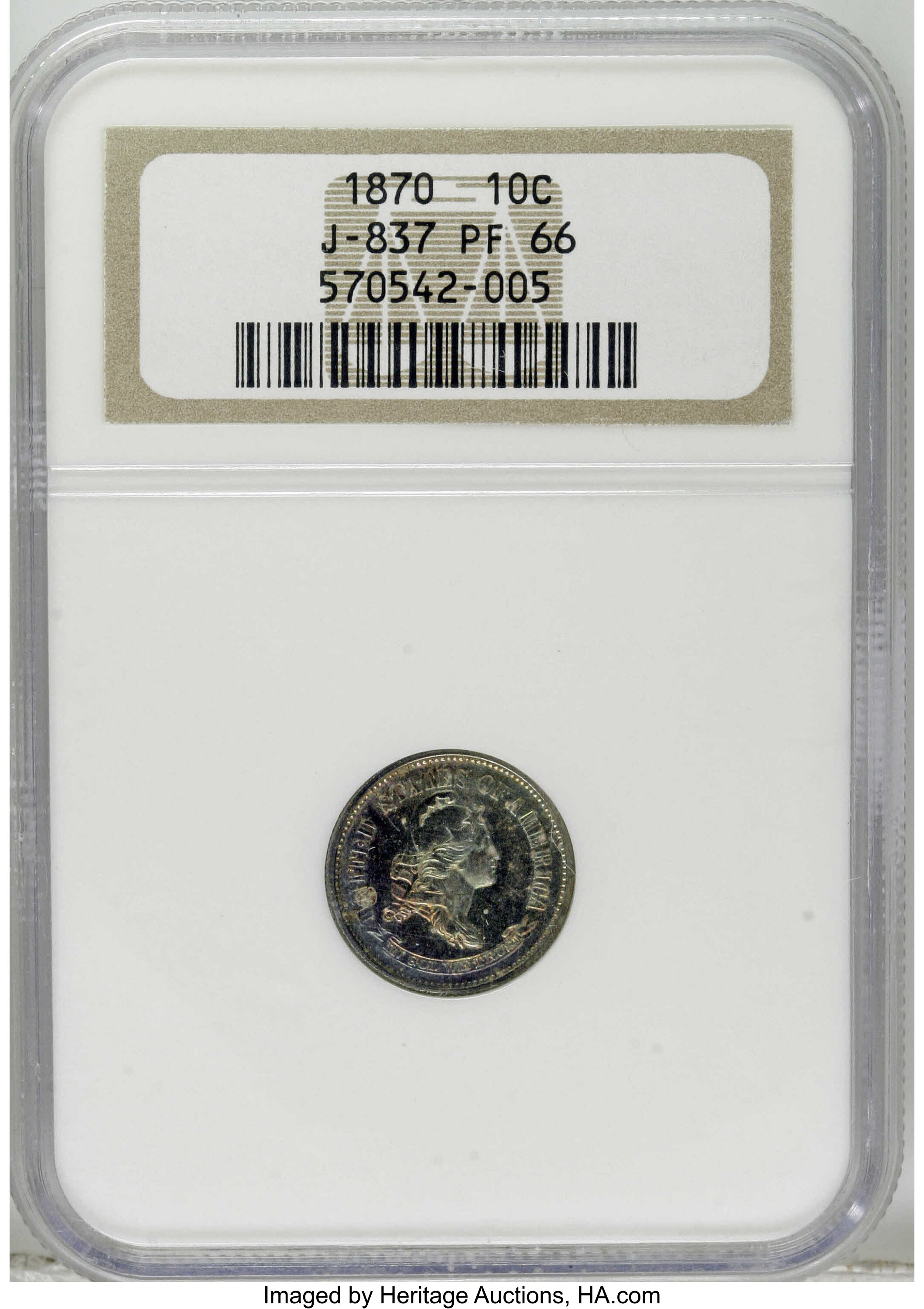 1870 P10c Silver, J-837 PR thumbnail 17