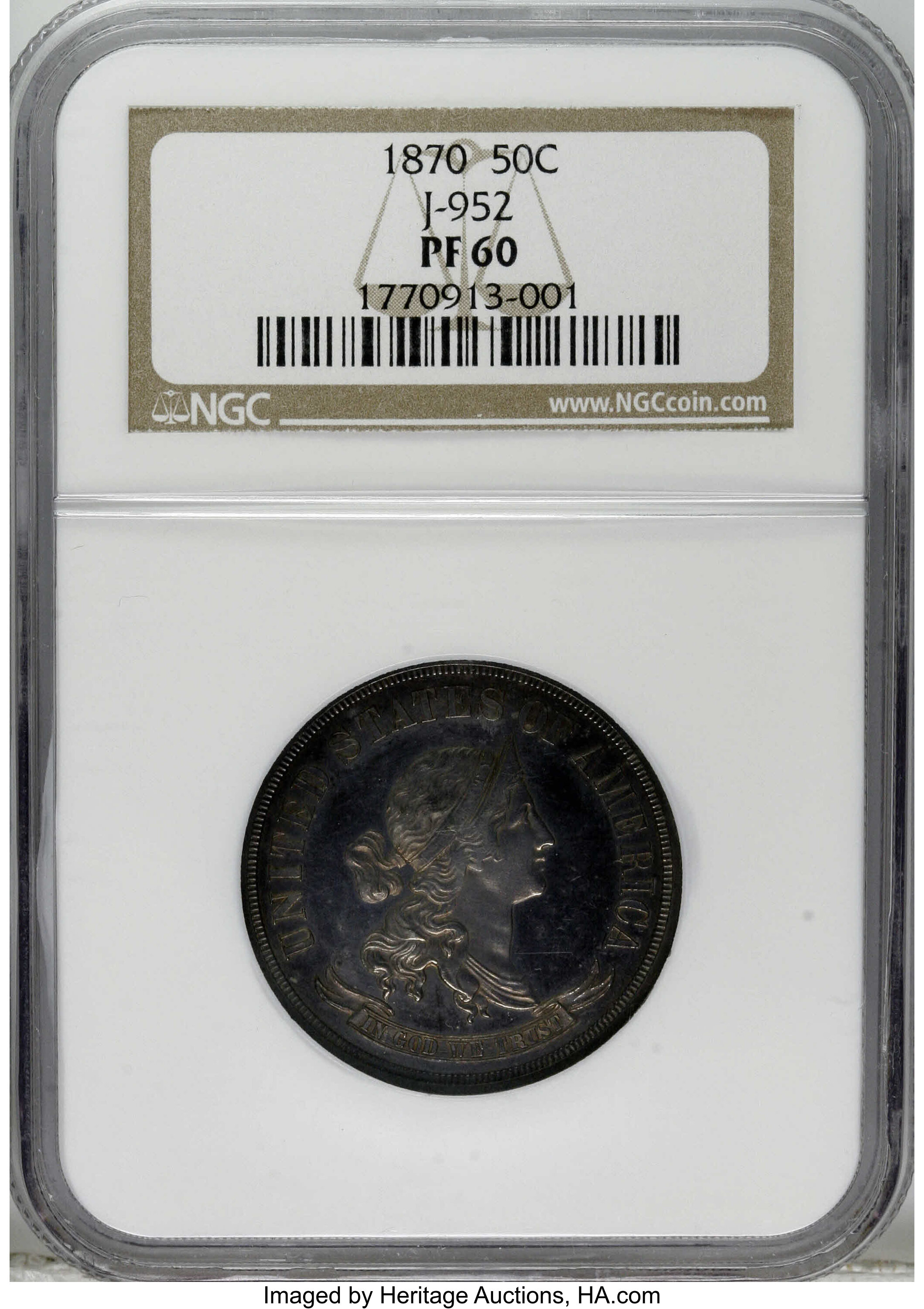 1870 P50c Silver, J-952 PR thumbnail 11