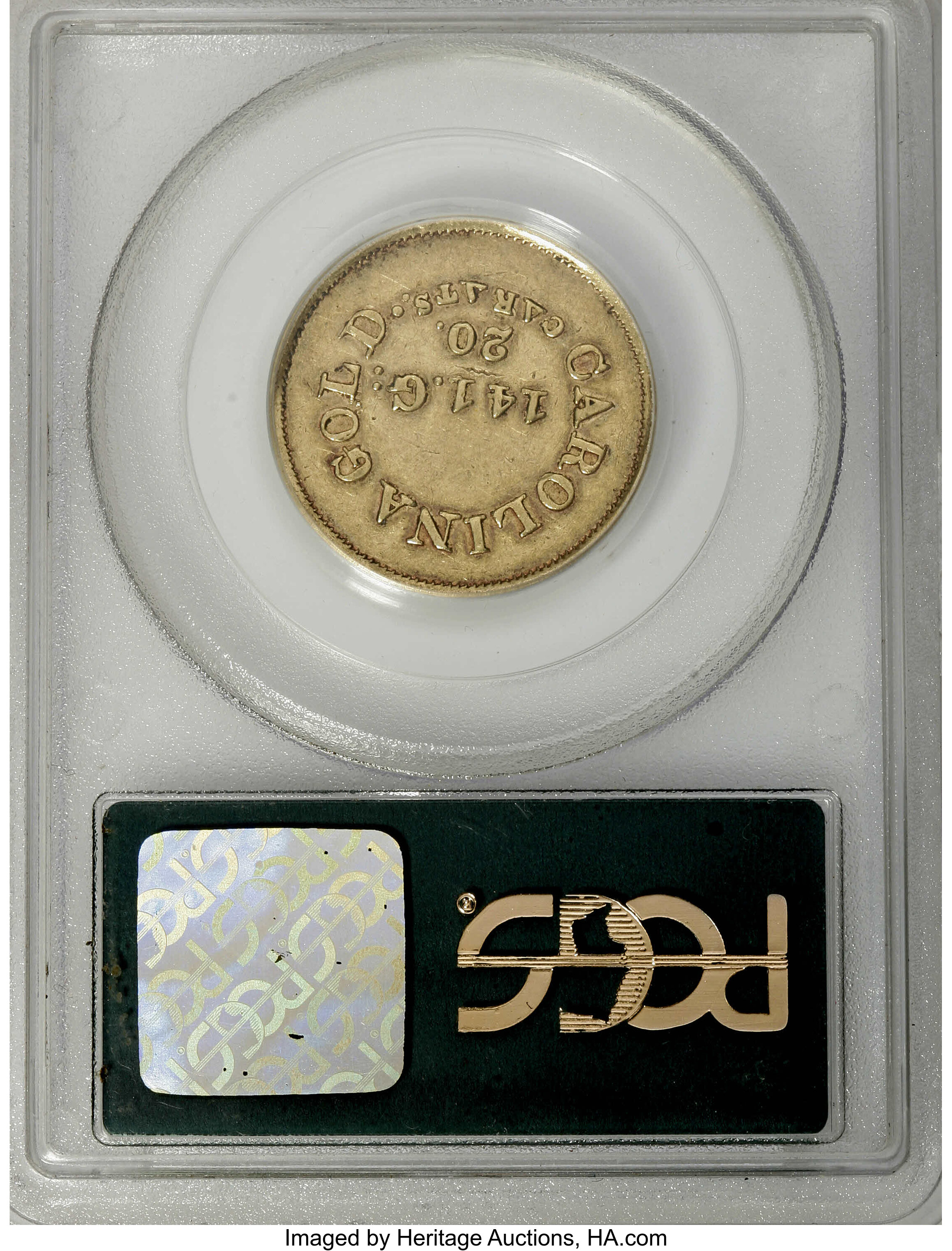 (1842-52) G$5  A.Bechtler, 141 GR, 20C, K-29 VF25 thumbnail 2