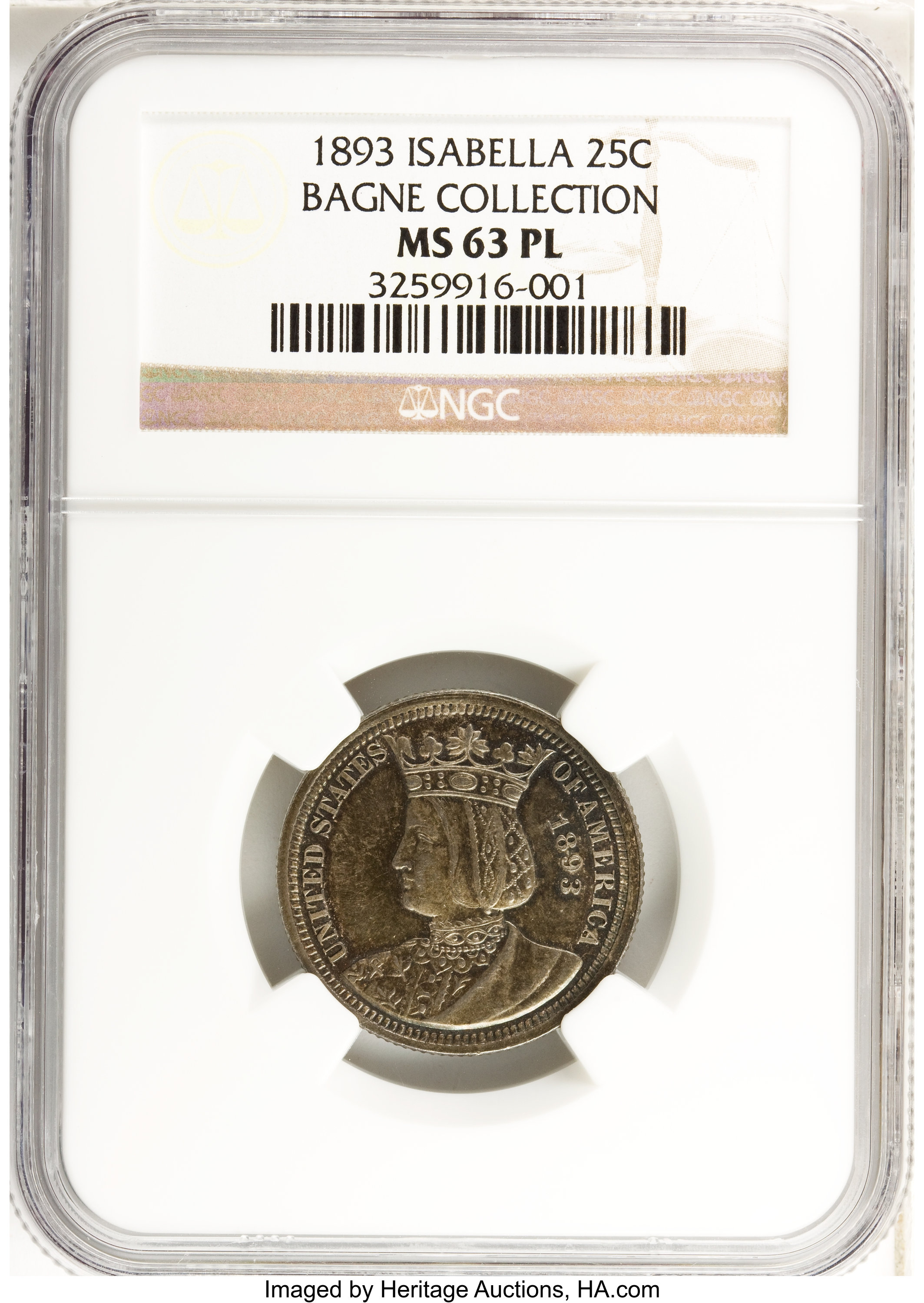 1893 25c Isabella MS PL AU53 PL CAC thumbnail 13