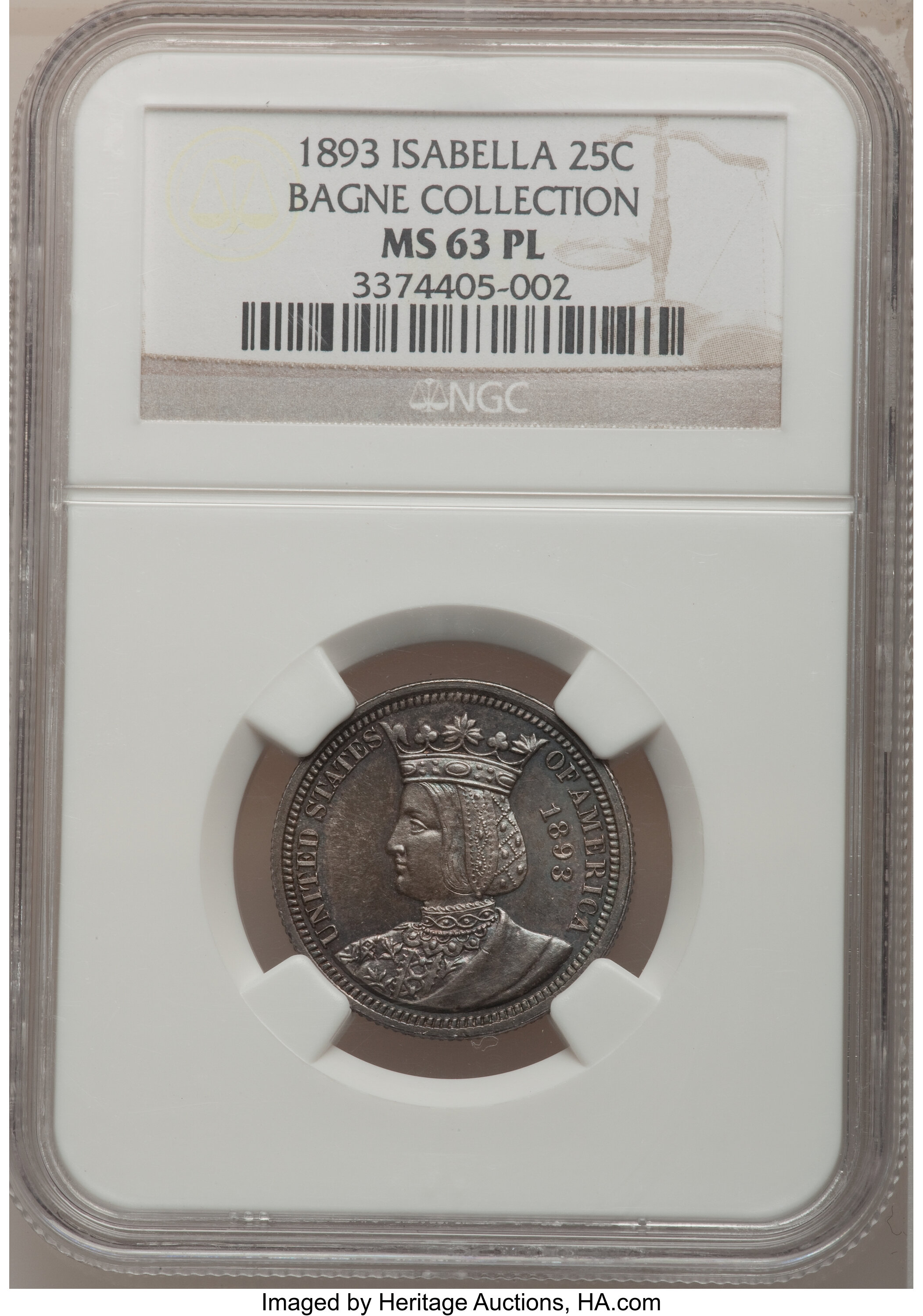 1893 25c Isabella MS PL AU53 PL CAC thumbnail 11