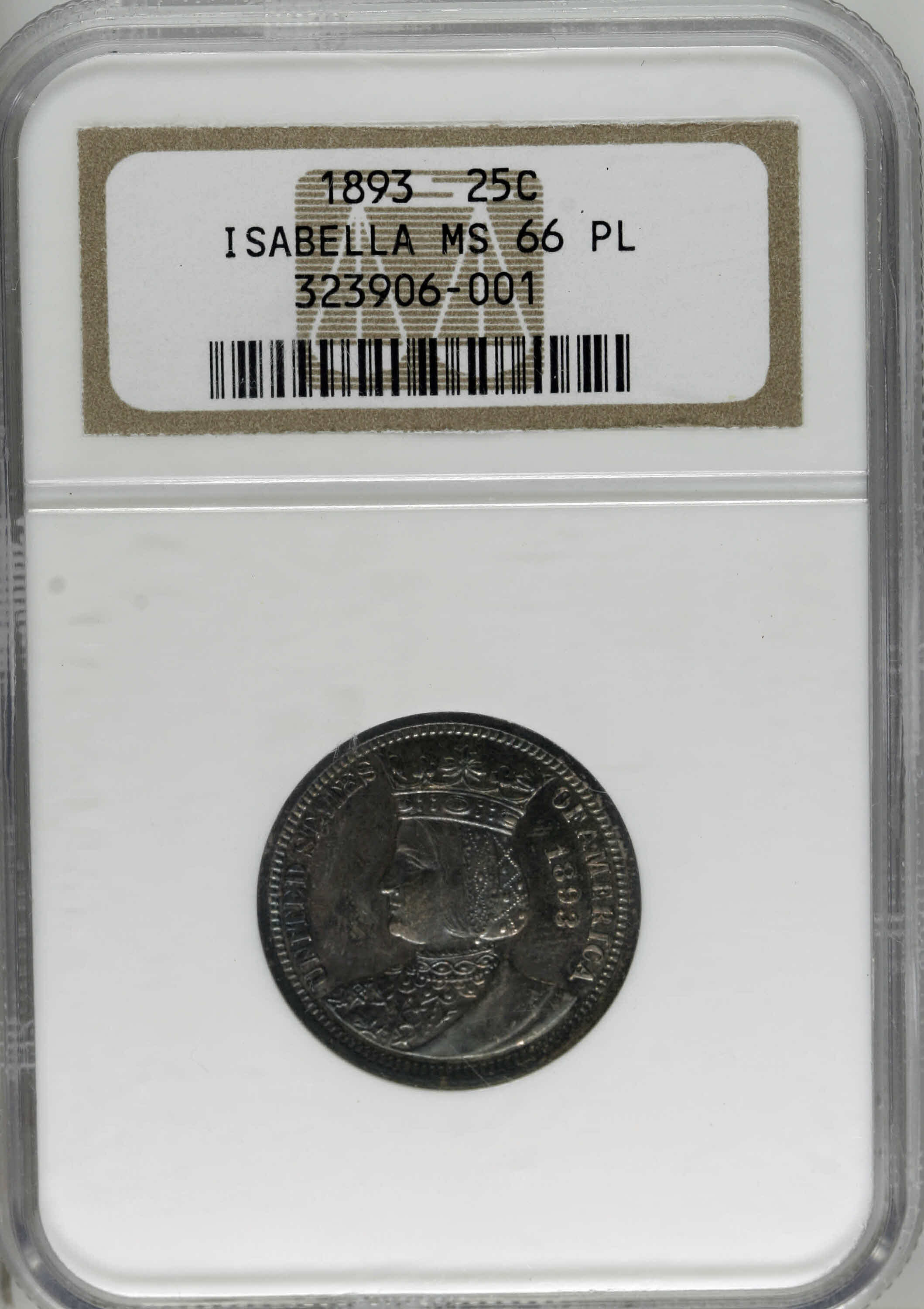 1893 25c Isabella MS PL MS66 PL CAC thumbnail 12