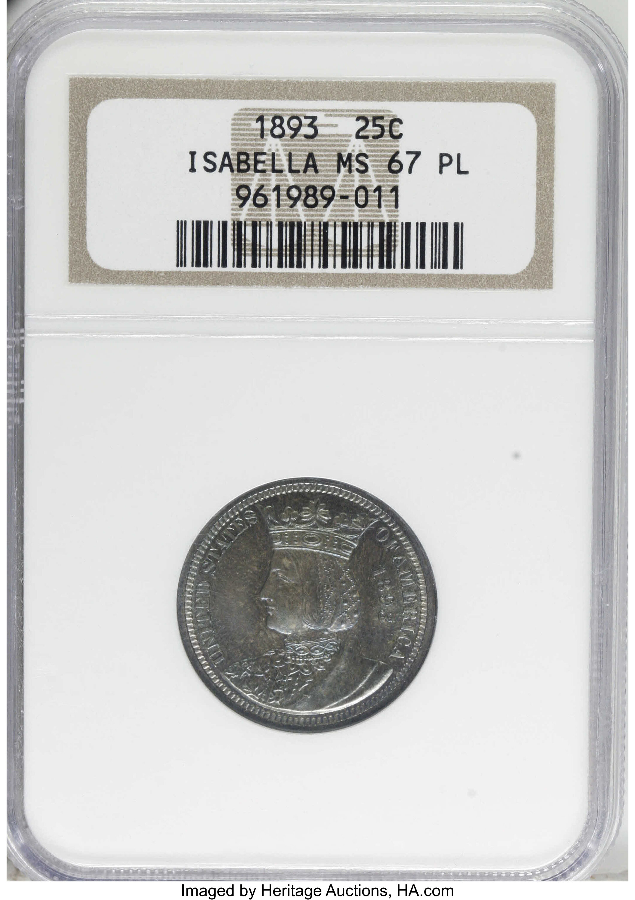 1893 25c Isabella MS PL MS67 PL thumbnail 8