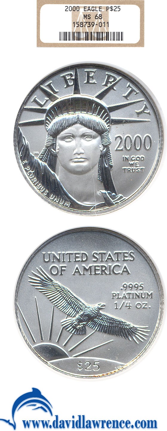2000 $25  Platinum Eagle MS67 thumbnail 6